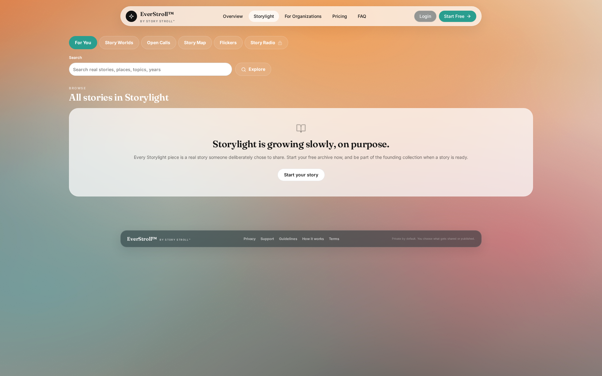 EverStroll Storylight for organizations