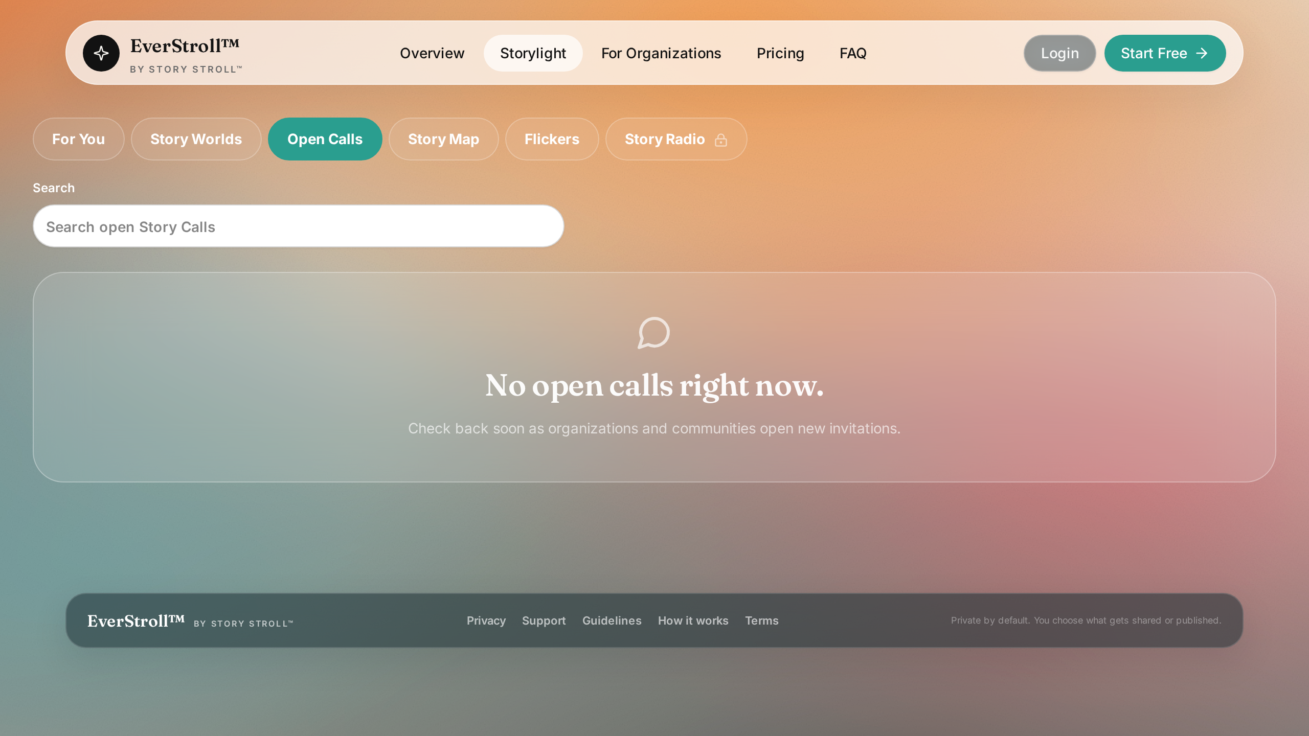 EverStroll Open Story Calls in Storylight